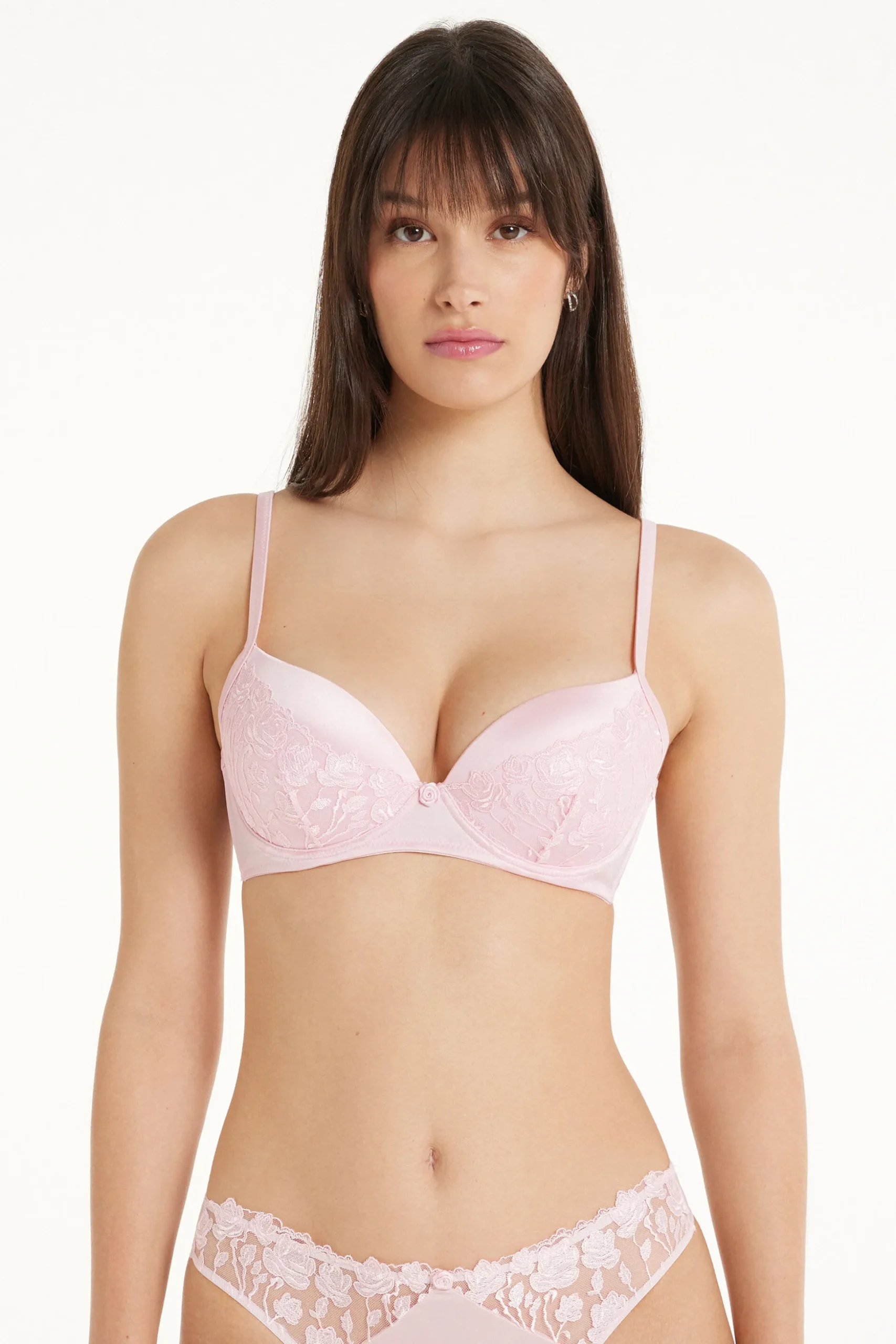 Red Passion Lace Berlin Balconette Bra - Push-up - Women | Tezenis