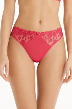 Red Passion Lace Brazilian Panties - Cheeky Briefs - Women | Tezenis
