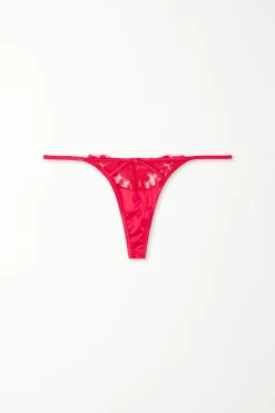 Red Passion Lace High-Cut String Thong - G-strings And Thongs - Women | Tezenis