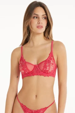 Red Passion Lace Paris Balconette Bra - Balconette - Women | Tezenis