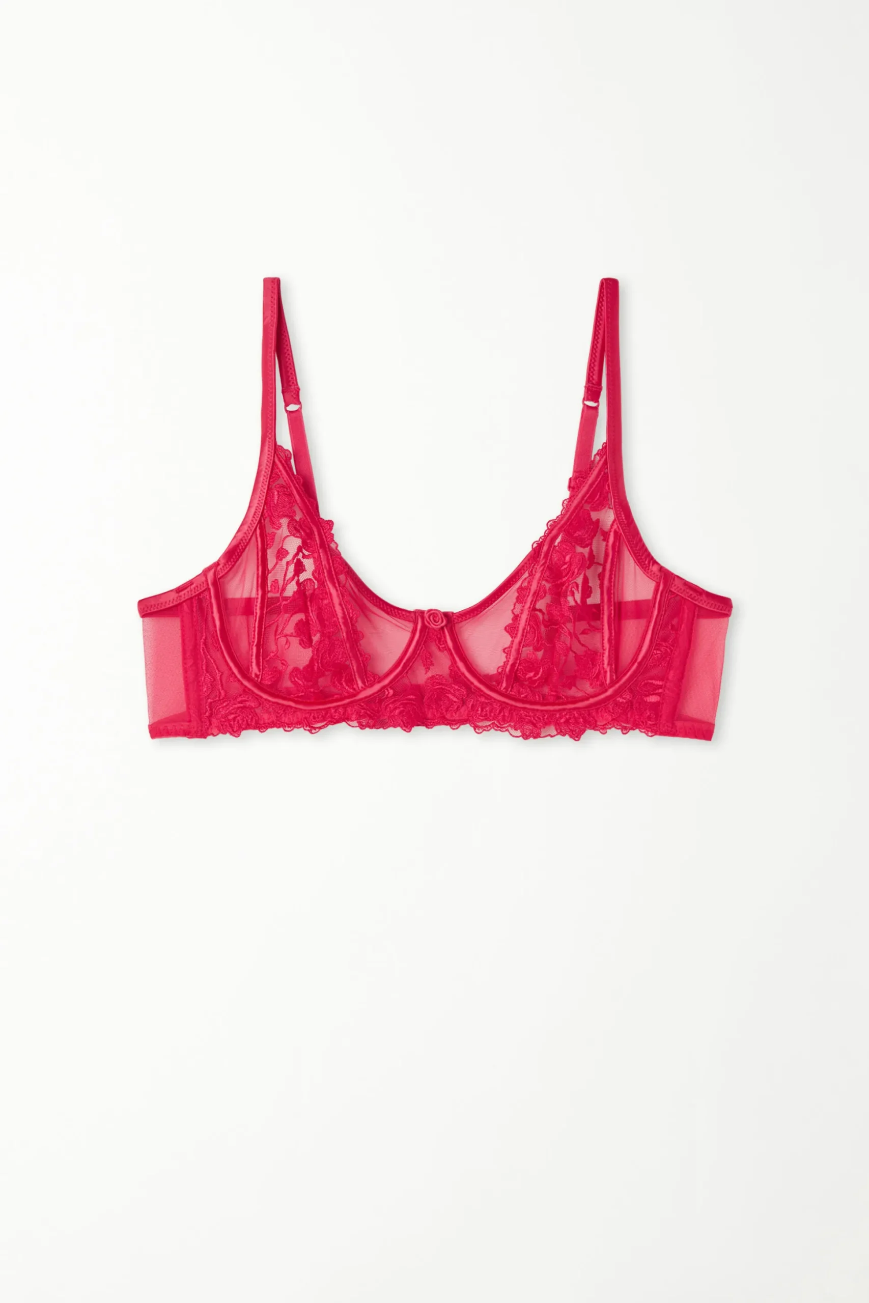 Red Passion Lace Paris Balconette Bra - Balconette - Women | Tezenis