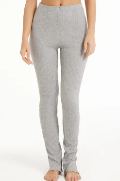 Ribbed Cable-Knit Effect Leggings - Pajama Sets - Women | Tezenis
