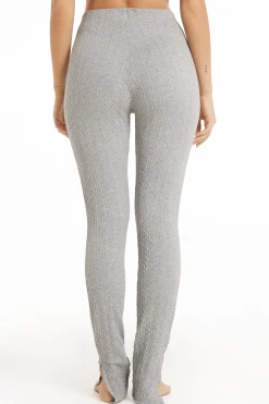 Ribbed Cable-Knit Effect Leggings - Pajama Sets - Women | Tezenis