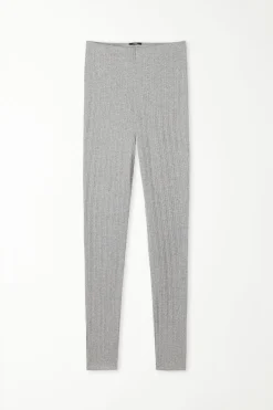 Ribbed Cable-Knit Effect Leggings - Pajama Sets - Women | Tezenis