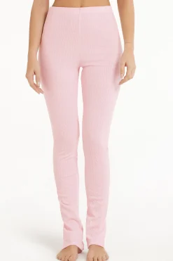 Ribbed Cable-Knit Effect Leggings - Pajama Sets - Women | Tezenis