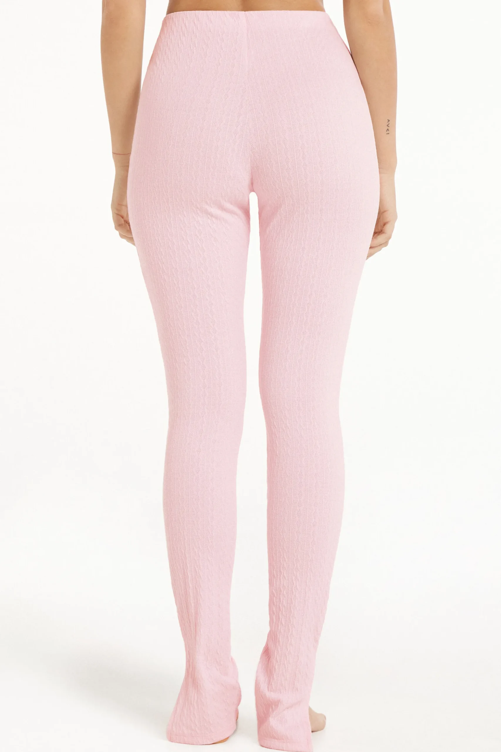 Ribbed Cable-Knit Effect Leggings - Pajama Sets - Women | Tezenis