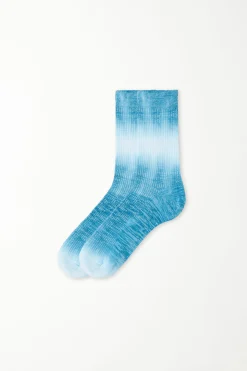 Ribbed Cotton Mid-Calf Socks - Socks - Women | Tezenis