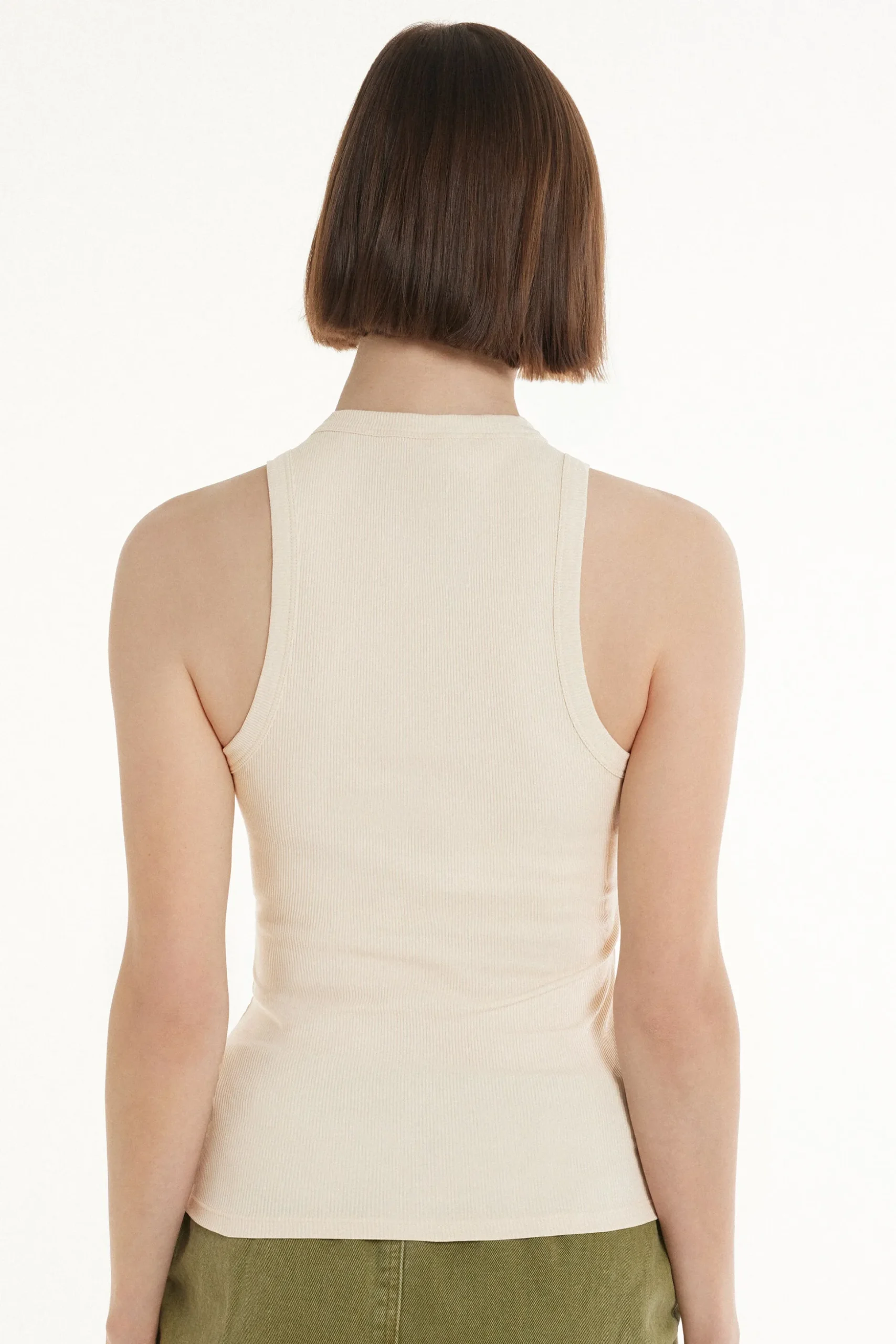 Ribbed Cotton Racerback Tank Top - Tank Tops - Women | Tezenis