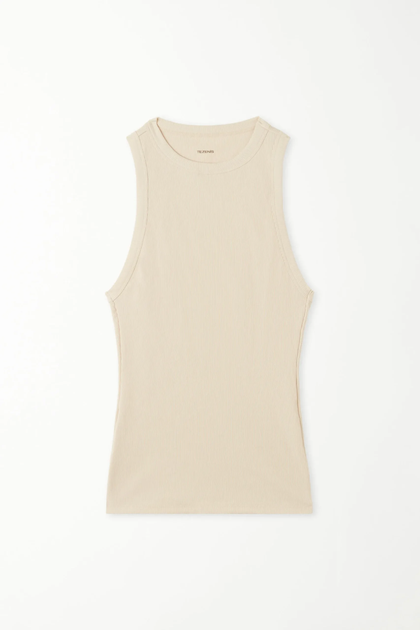 Ribbed Cotton Racerback Tank Top - Tank Tops - Women | Tezenis
