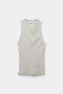 Ribbed Cotton Racerback Tank Top - Tank Tops - Women | Tezenis