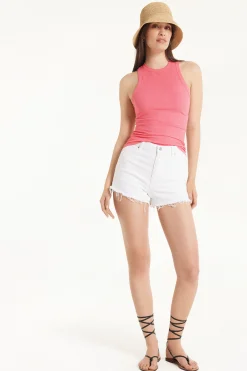 Ribbed Cotton Racerback Tank Top - Tank Tops - Women | Tezenis