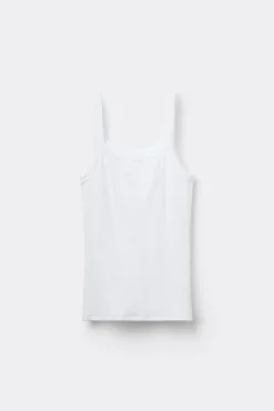 Ribbed Cotton Square-Neck Tank Top - Tank Tops - Women | Tezenis