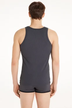 Ribbed Cotton Undershirt - Tank Top Undershirts - Men | Tezenis