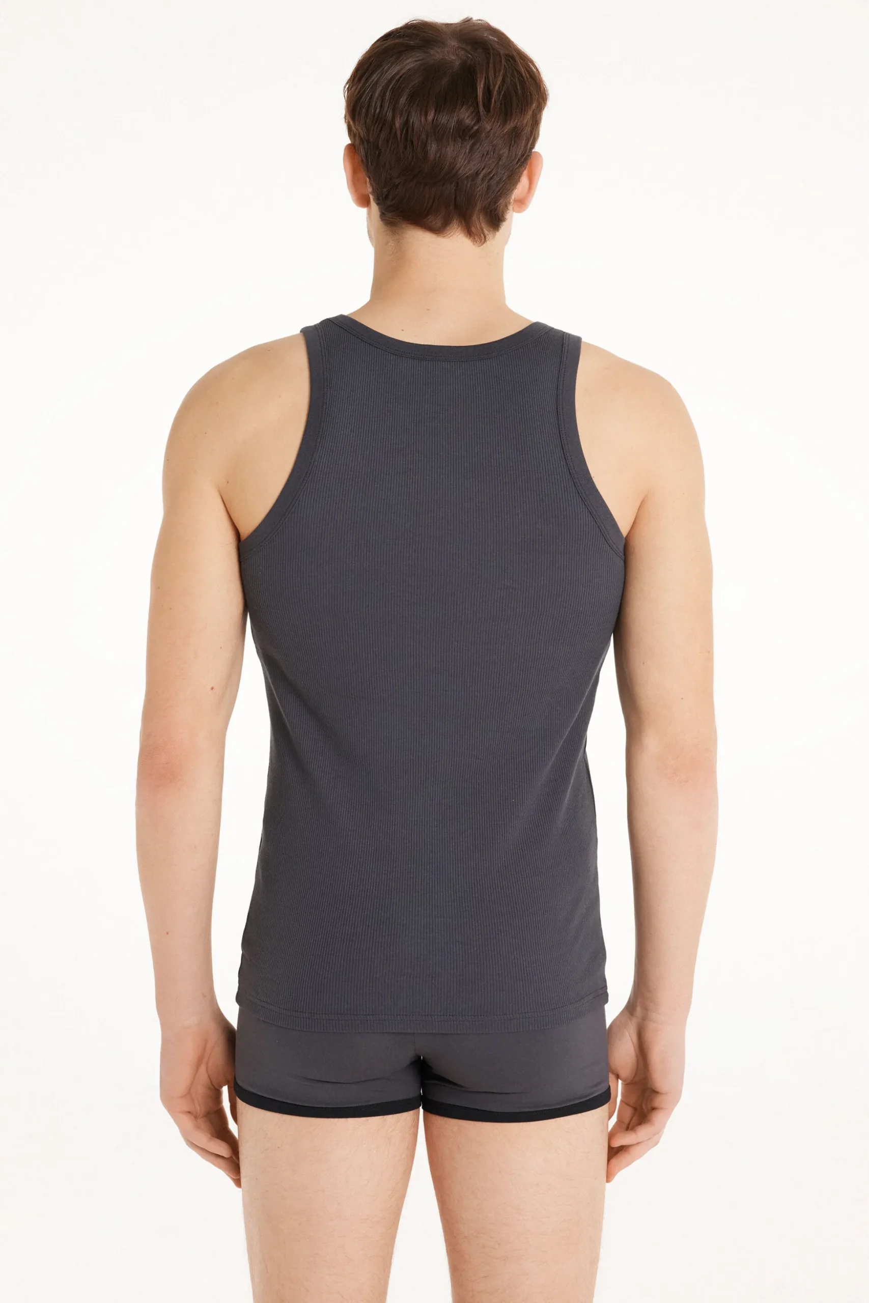 Ribbed Cotton Undershirt - Tank Top Undershirts - Men | Tezenis