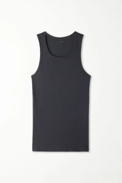 Ribbed Cotton Undershirt - Tank Top Undershirts - Men | Tezenis