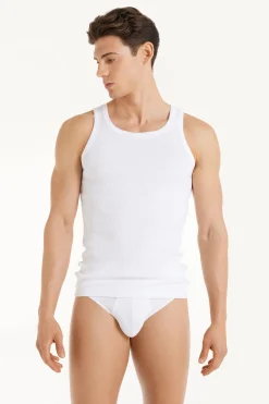 Ribbed Cotton Undershirt - Tank Top Undershirts - Men | Tezenis