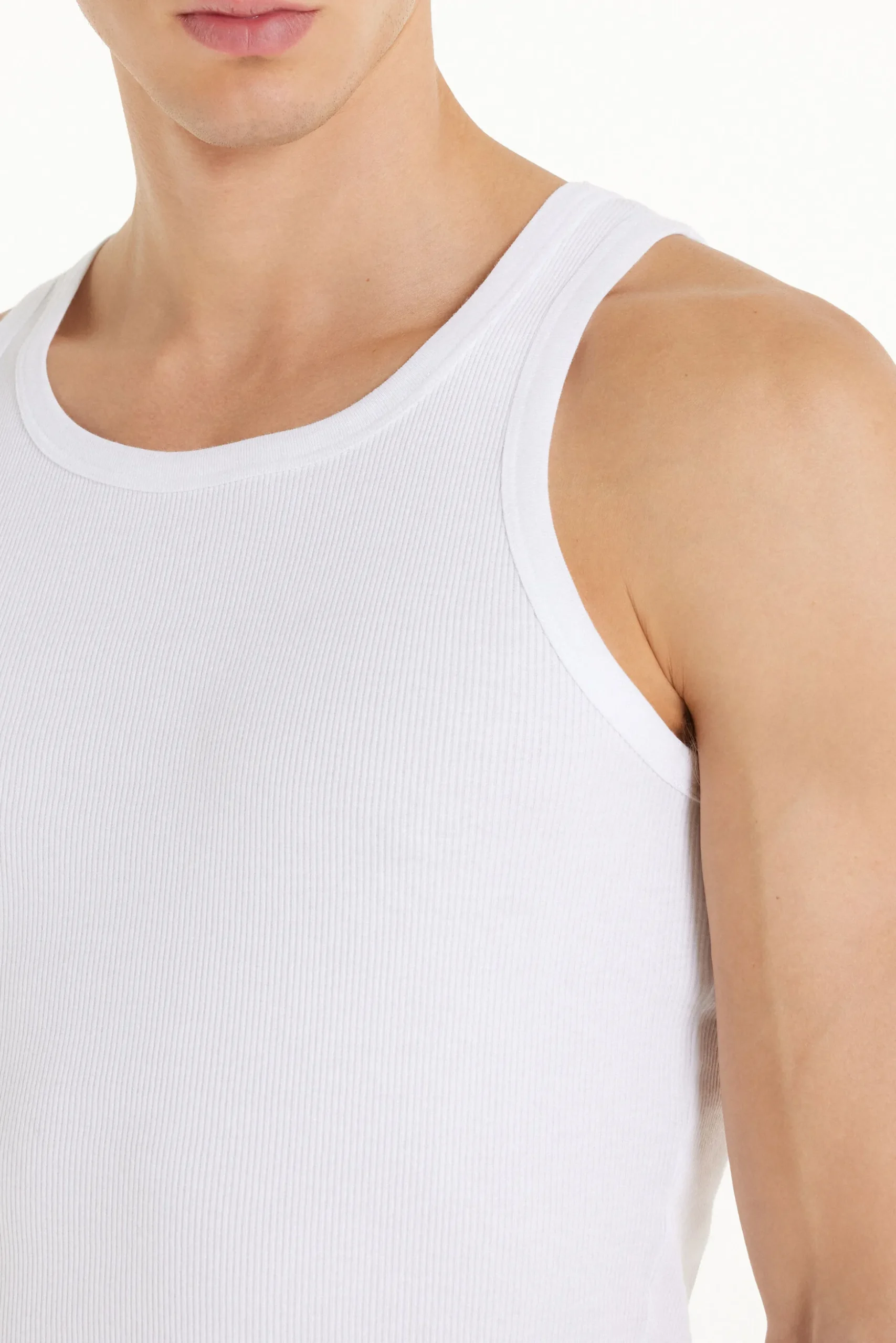 Ribbed Cotton Undershirt - Tank Top Undershirts - Men | Tezenis