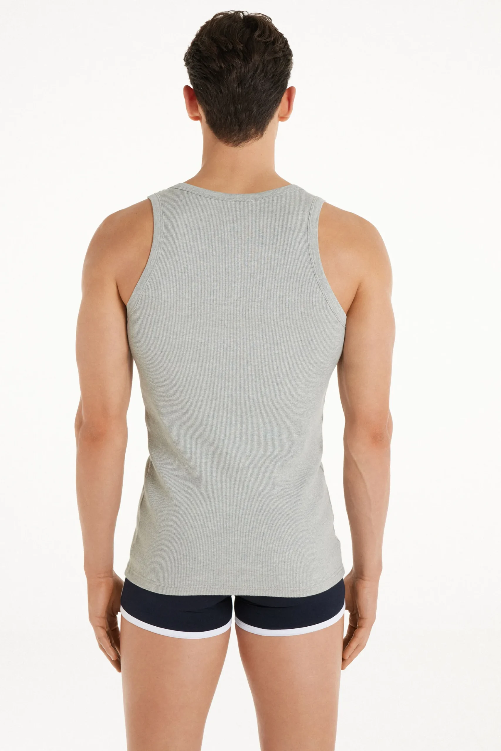 Ribbed Cotton Undershirt - Tank Top Undershirts - Men | Tezenis