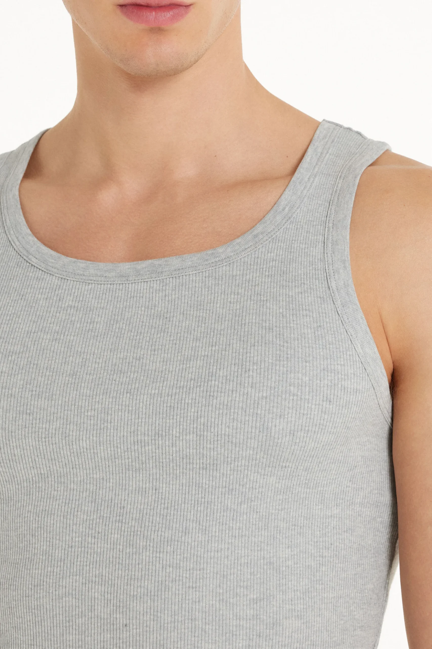 Ribbed Cotton Undershirt - Tank Top Undershirts - Men | Tezenis