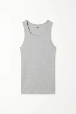 Ribbed Cotton Undershirt - Tank Top Undershirts - Men | Tezenis