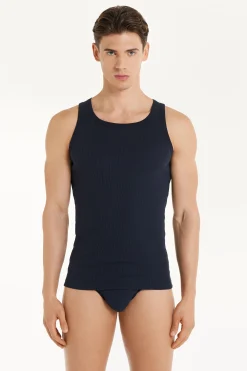 Ribbed Cotton Undershirt - Tank Top Undershirts - Men | Tezenis