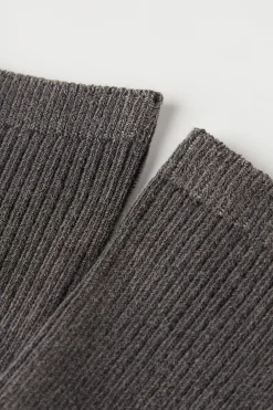 Ribbed Denim-Effect Cotton Crew Socks - Socks - Women | Tezenis