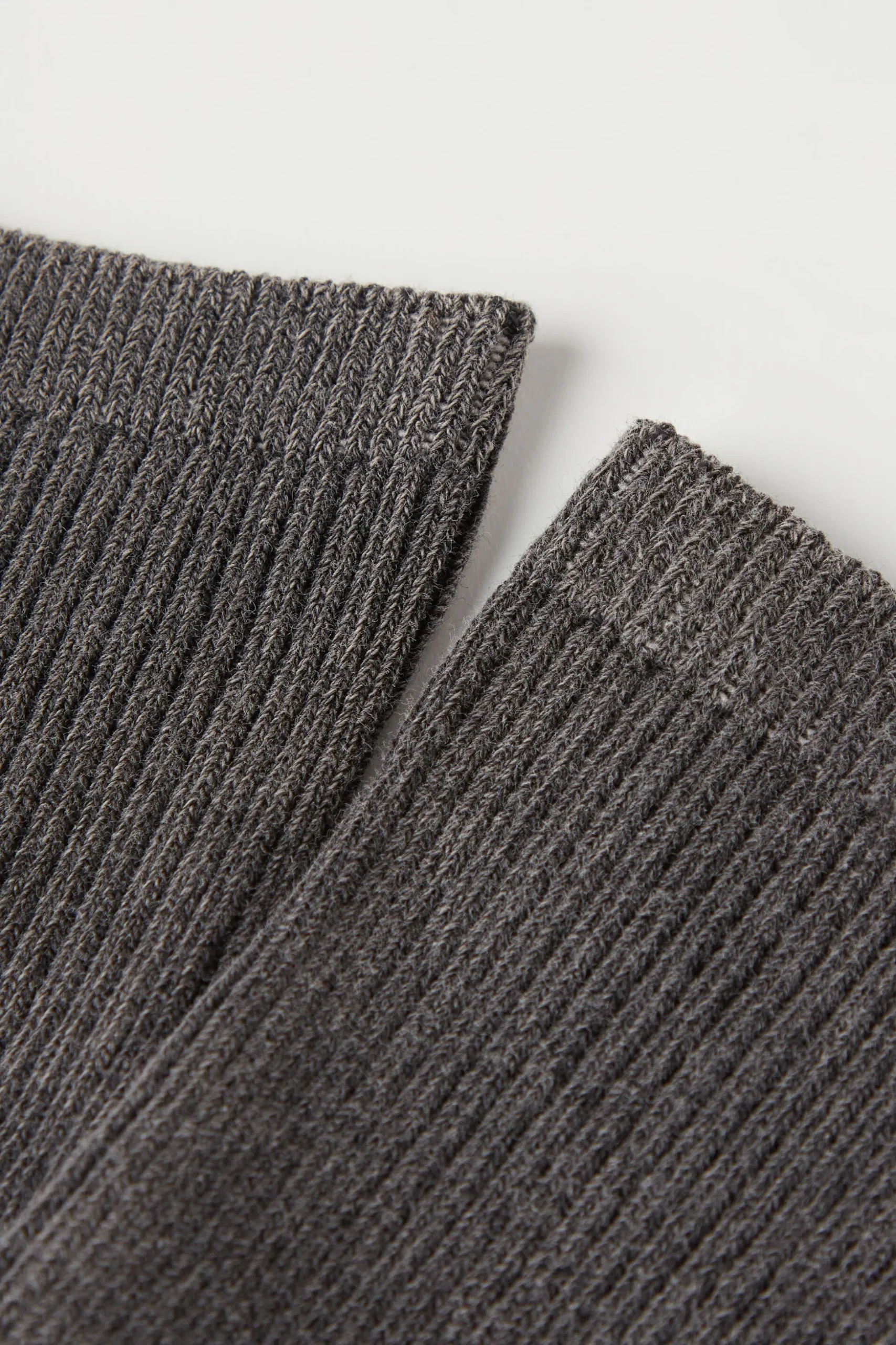 Ribbed Denim-Effect Cotton Crew Socks - Socks - Women | Tezenis
