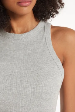 Ribbed High Neck Tank Top With Rips - Tank Tops - Women | Tezenis