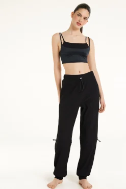 Ribbed Jogger With Adjustable Drawstrings - Pants - Women | Tezenis