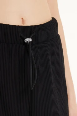 Ribbed Jogger With Adjustable Drawstrings - Pants - Women | Tezenis