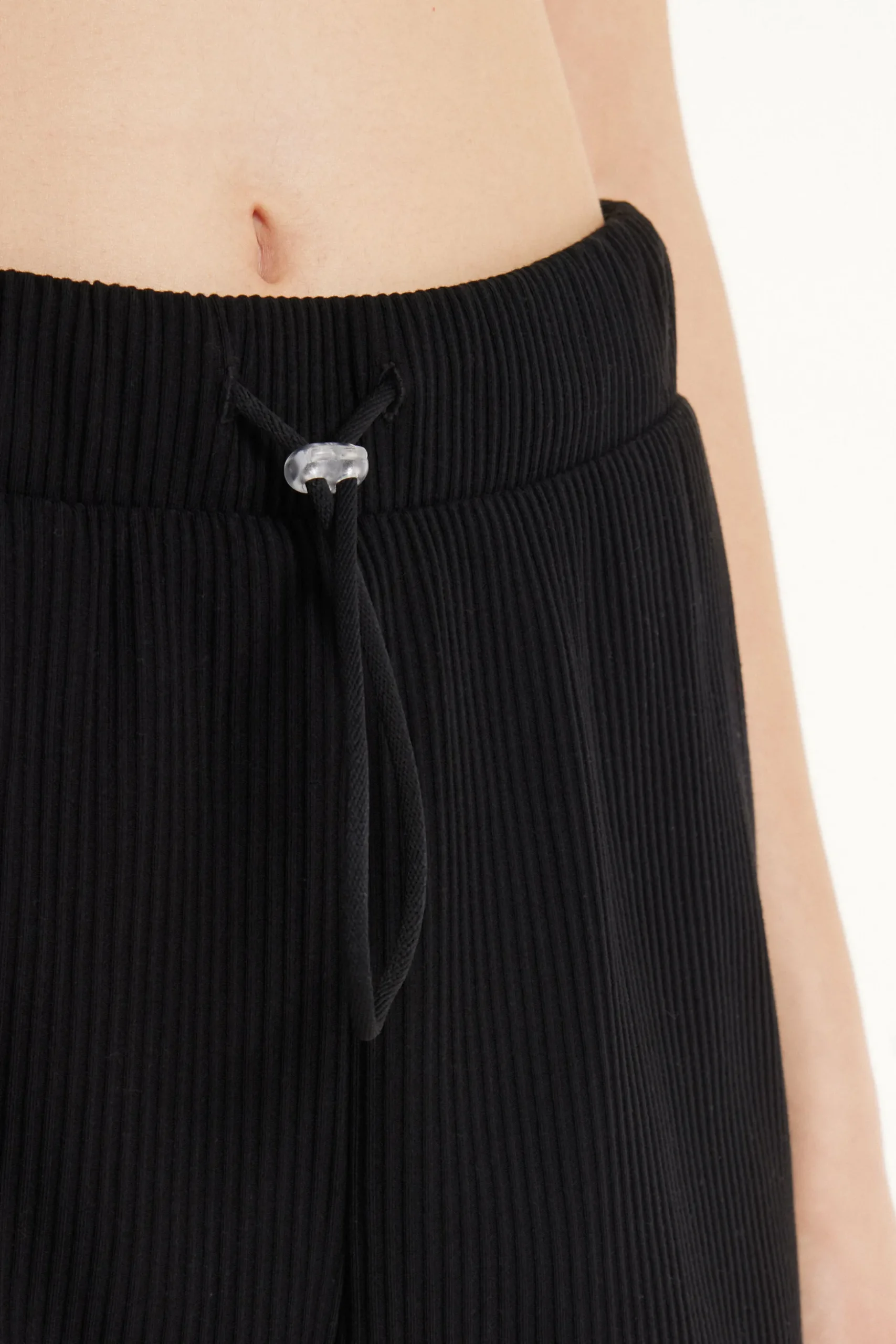Ribbed Jogger With Adjustable Drawstrings - Pants - Women | Tezenis