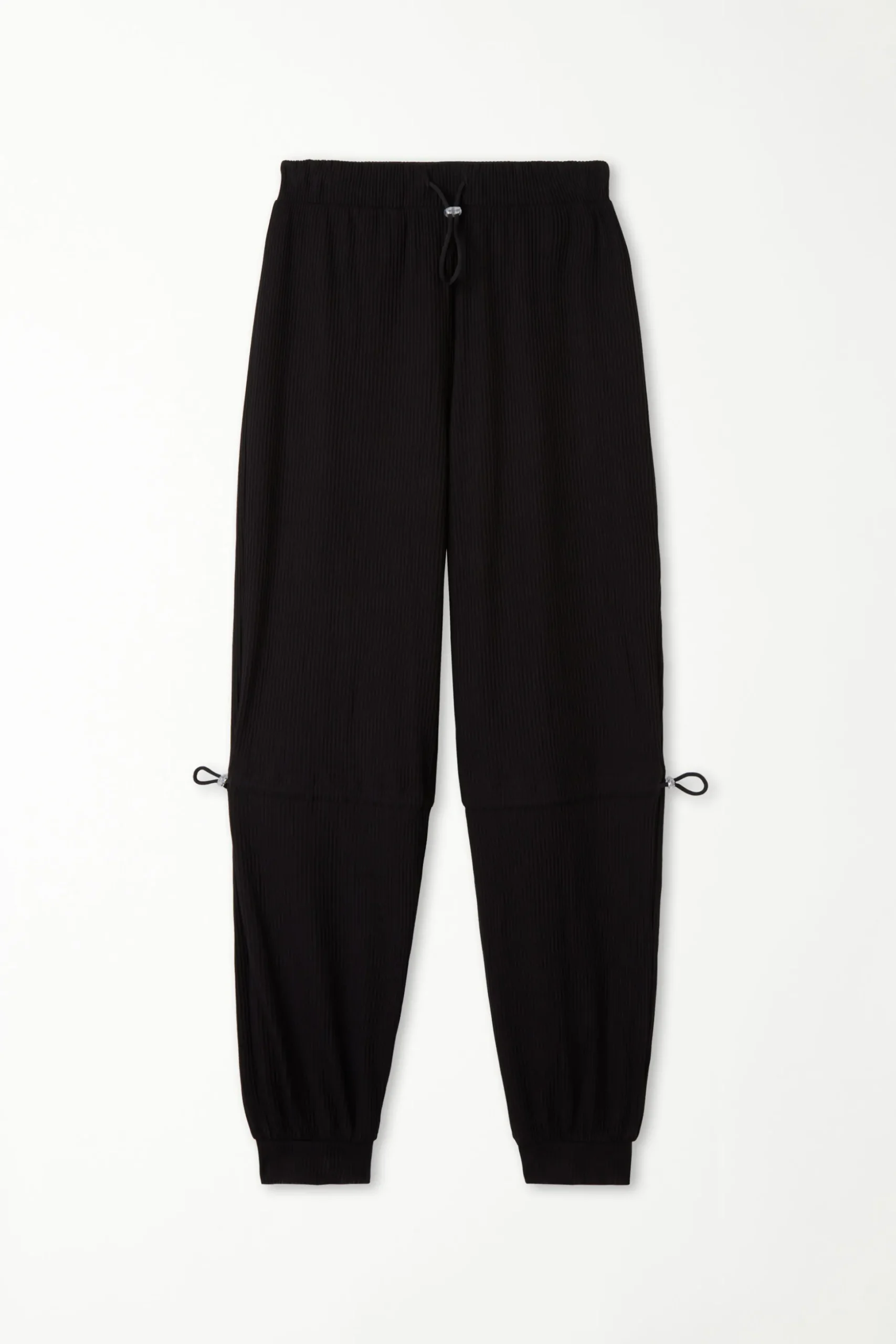 Ribbed Jogger With Adjustable Drawstrings - Pants - Women | Tezenis