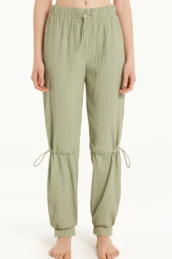 Ribbed Jogger With Adjustable Drawstrings - Pants - Women | Tezenis