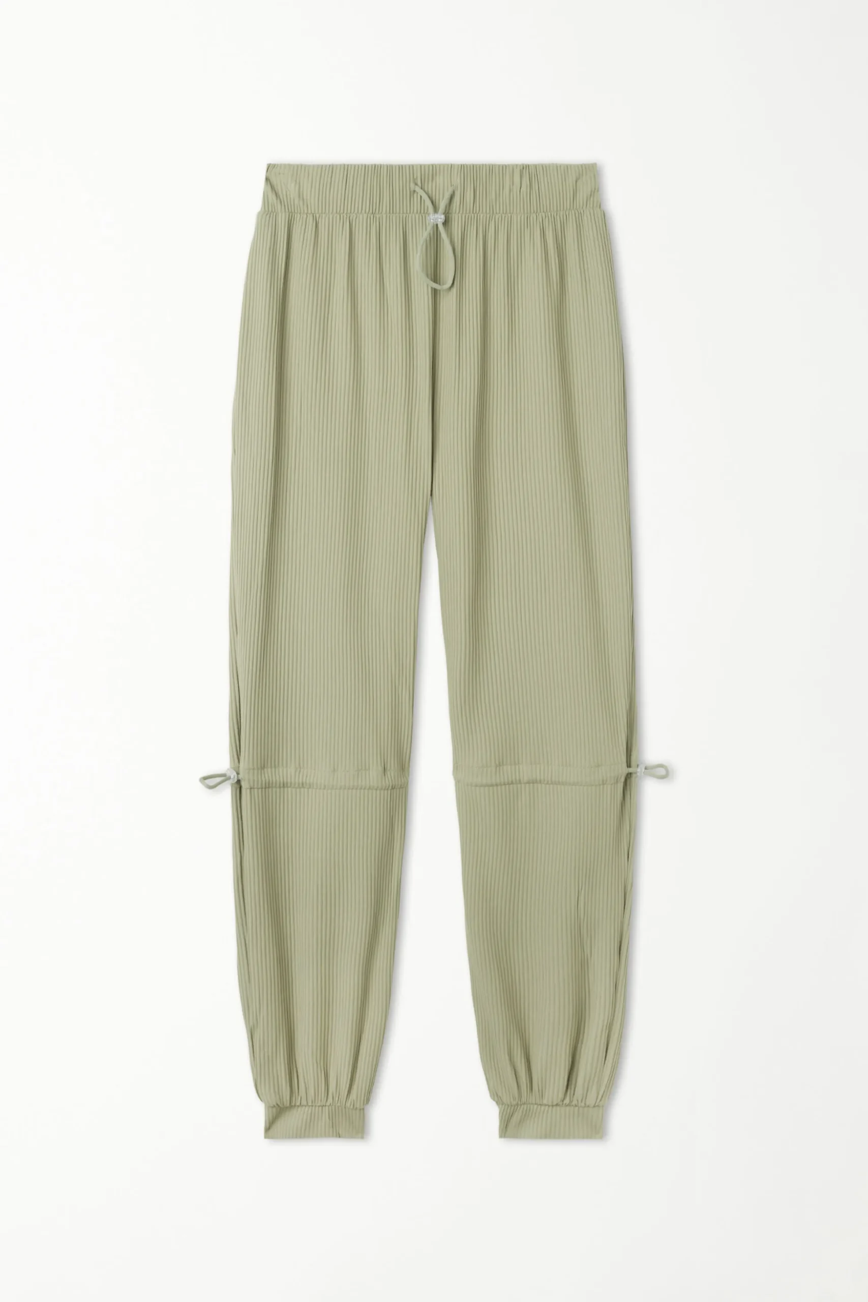 Ribbed Jogger With Adjustable Drawstrings - Pants - Women | Tezenis