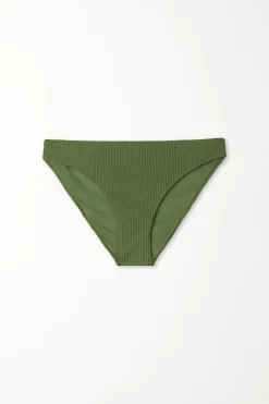 Ribbed Recycled Microfiber Classic Bikini Bottoms - Classic - Women | Tezenis