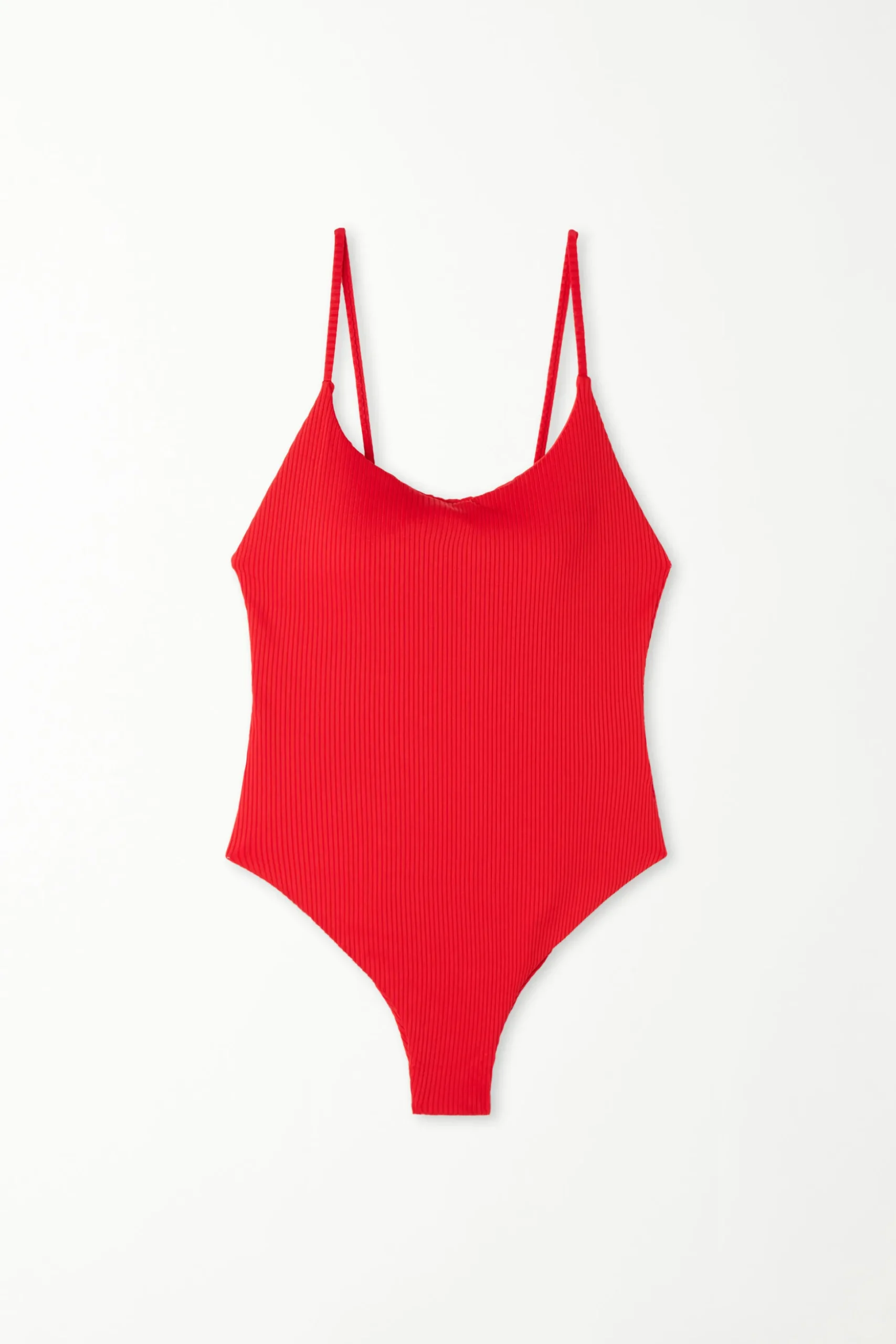 Ribbed Recycled Microfiber Padded One-Piece Swimsuit - One-piece Swimsuits - Women | Tezenis