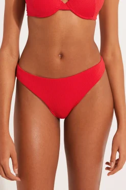 Ribbed Recycled Microfiber Brazilian Bikini Bottoms - Brazilian Cut - Women | Tezenis