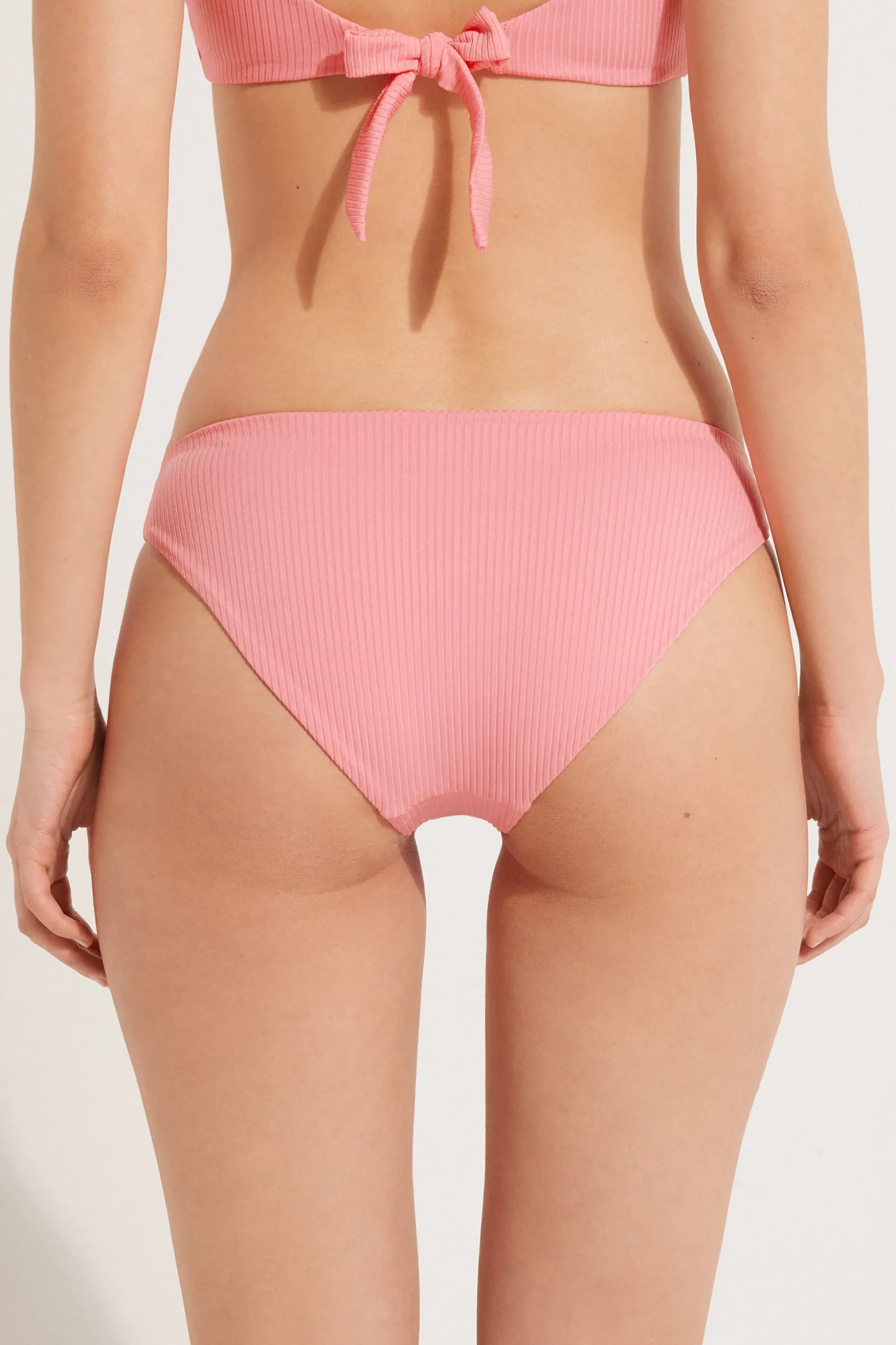 Ribbed Recycled Microfiber Classic Bikini Bottoms - Classic - Women | Tezenis