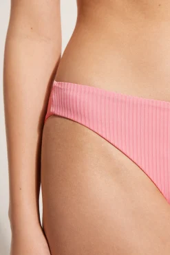 Ribbed Recycled Microfiber Classic Bikini Bottoms - Classic - Women | Tezenis