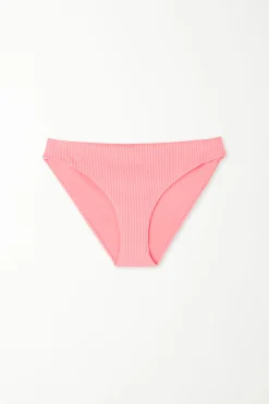 Ribbed Recycled Microfiber Classic Bikini Bottoms - Classic - Women | Tezenis