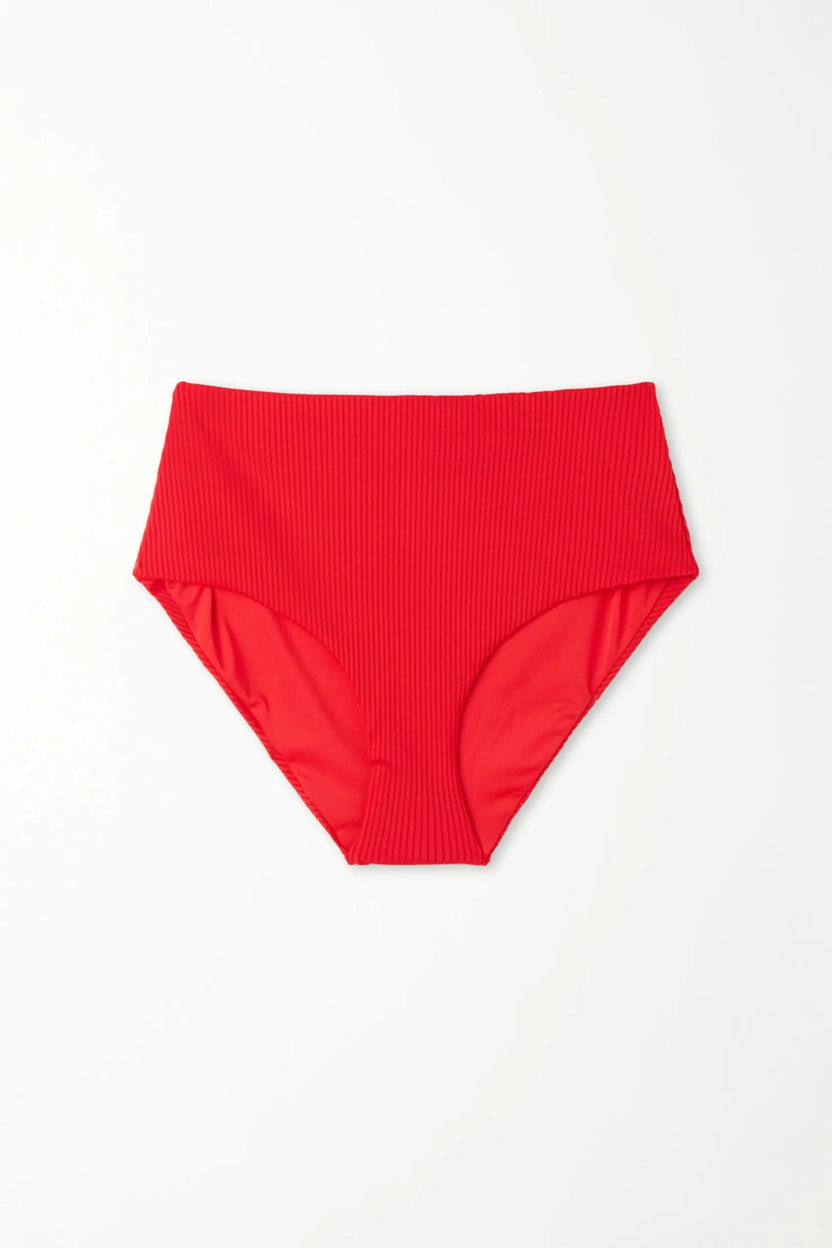 Ribbed Recycled Microfiber High Waist Bikini Bottoms - Classic - Women | Tezenis