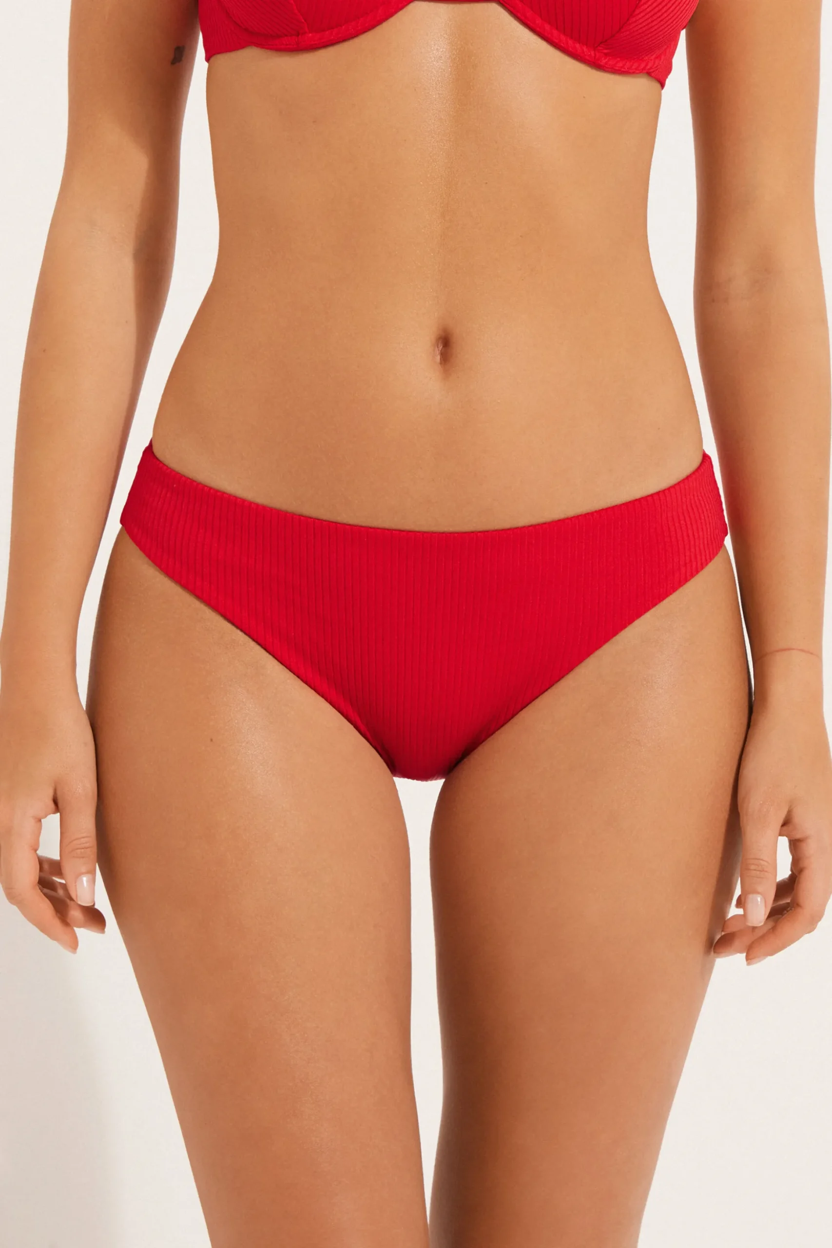 Ribbed Recycled Microfiber Classic Bikini Bottoms - Classic - Women | Tezenis