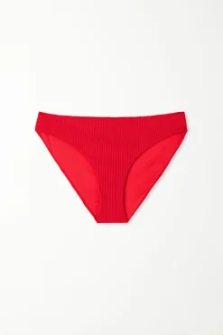 Ribbed Recycled Microfiber Classic Bikini Bottoms - Classic - Women | Tezenis