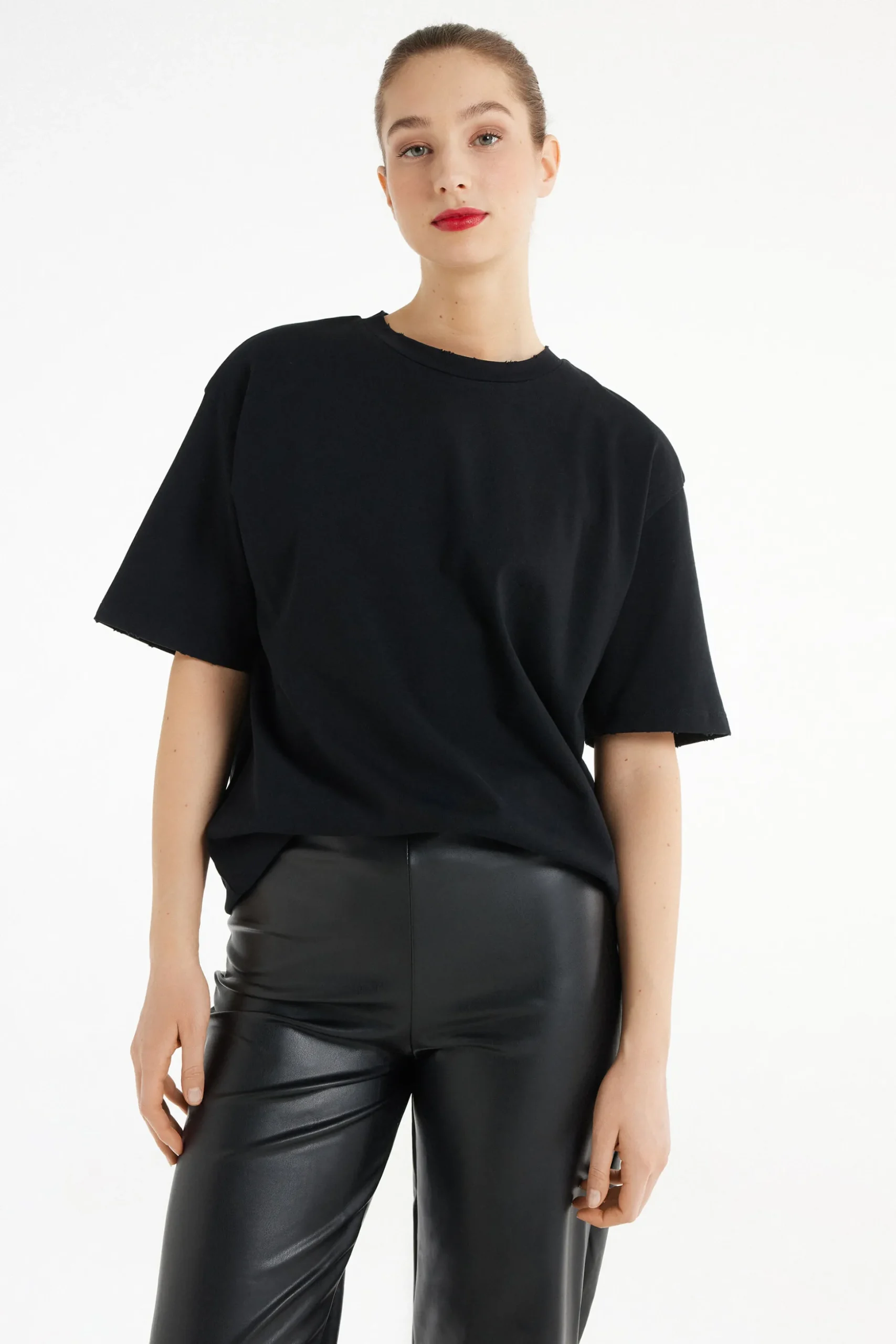 Ripped Cotton Crewneck T-Shirt - Short-Sleeved Tops - Women | Tezenis