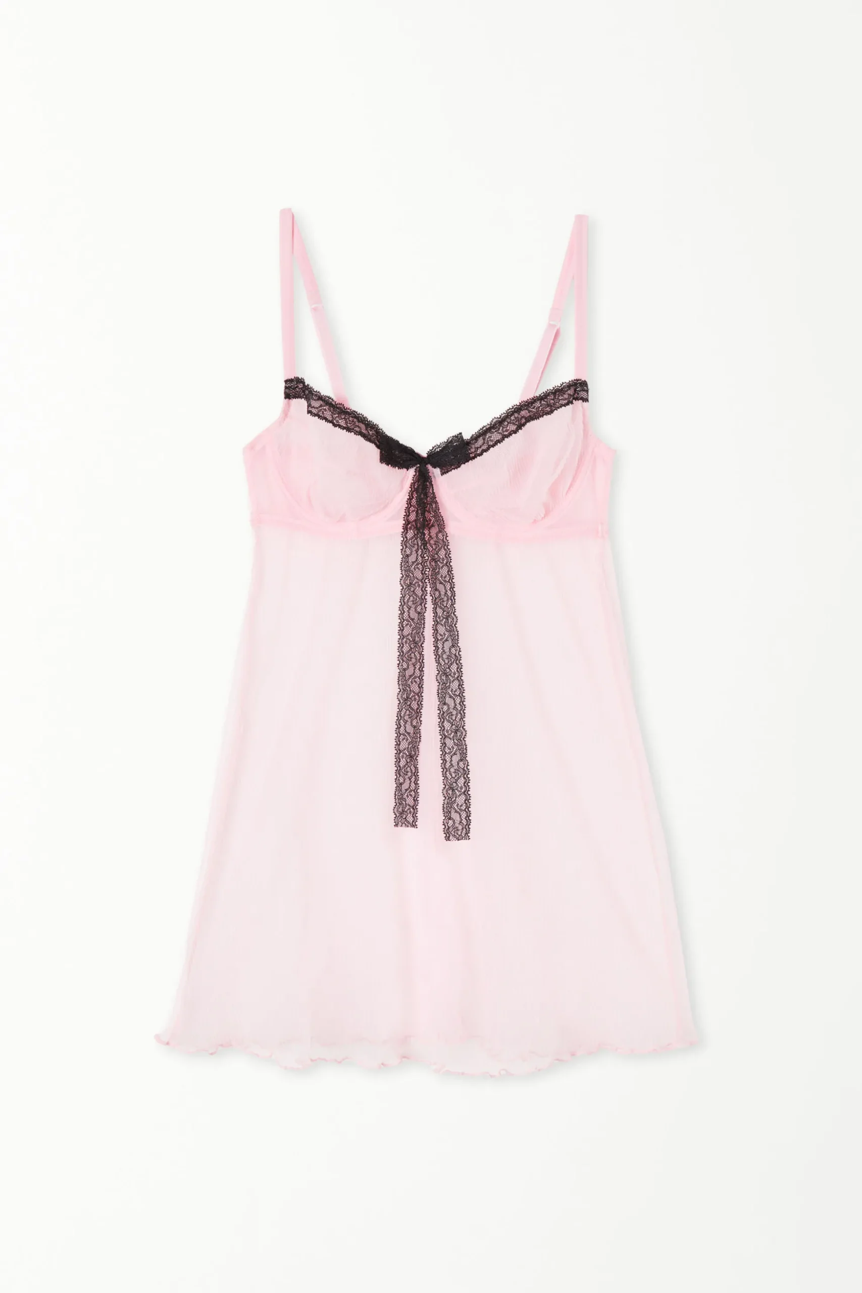 Romantic Plissé Balconette Cup Spaghetti Strap Slip - Slips - Women | Tezenis