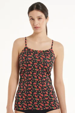 Round Neck Tank Top In Stretch Cotton - Tank Tops - Women | Tezenis