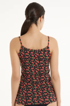 Round Neck Tank Top In Stretch Cotton - Tank Tops - Women | Tezenis