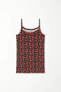 Round Neck Tank Top In Stretch Cotton - Tank Tops - Women | Tezenis