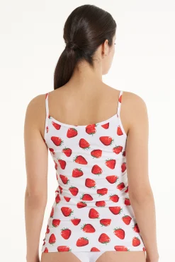 Round Neck Tank Top In Stretch Cotton - Tank Tops - Women | Tezenis