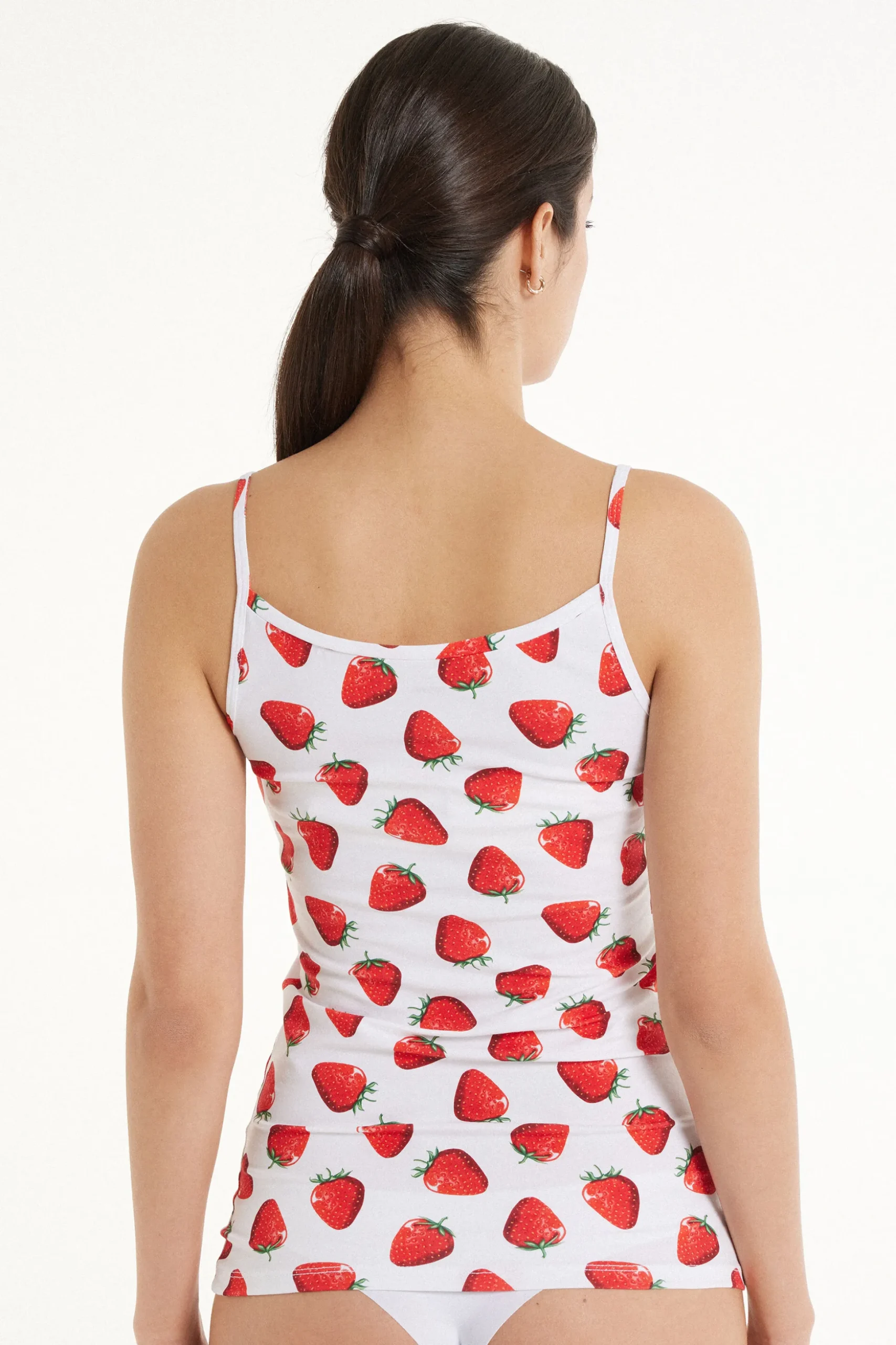 Round Neck Tank Top In Stretch Cotton - Tank Tops - Women | Tezenis